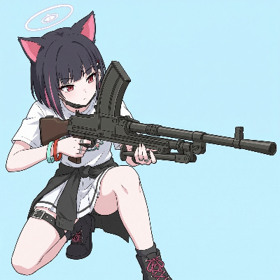 ブレンガンを持つ杏山カズサ(バンド)