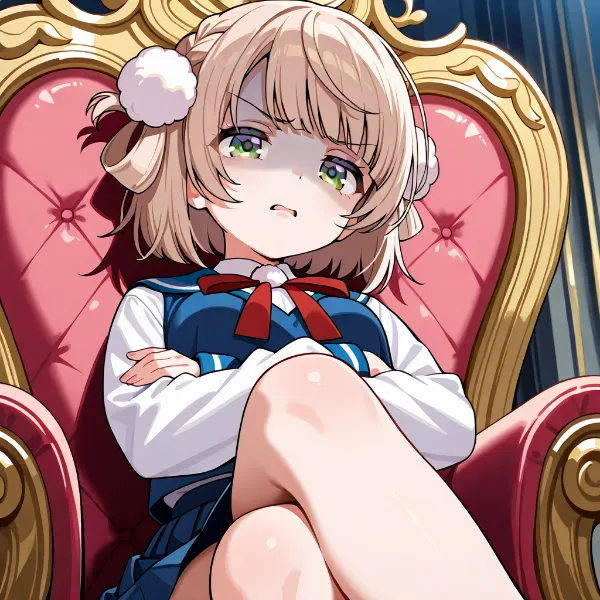 王座に座る不満の姫君