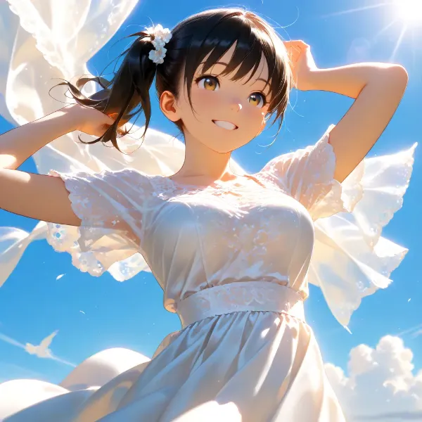 サイドテールの女の子