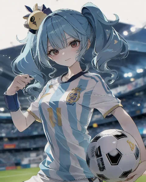 スタジアムに輝く蒼いストライカー