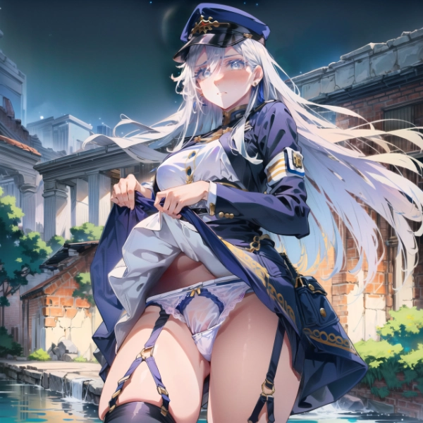 そんなすました顔して、なんていやらしいパンツを_ミリーゼ