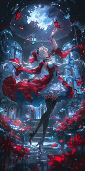 蝶とダンスをするカルロッタ🦋