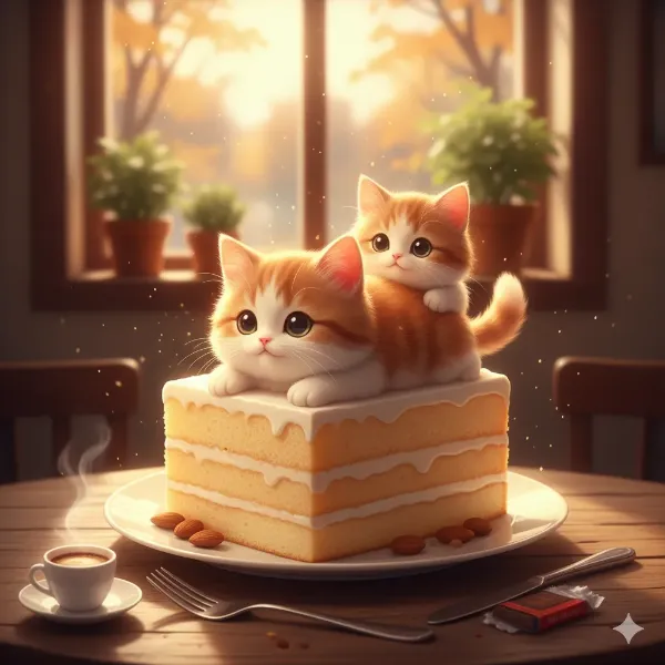 ケーキの頂上で見つけた秋の魔法