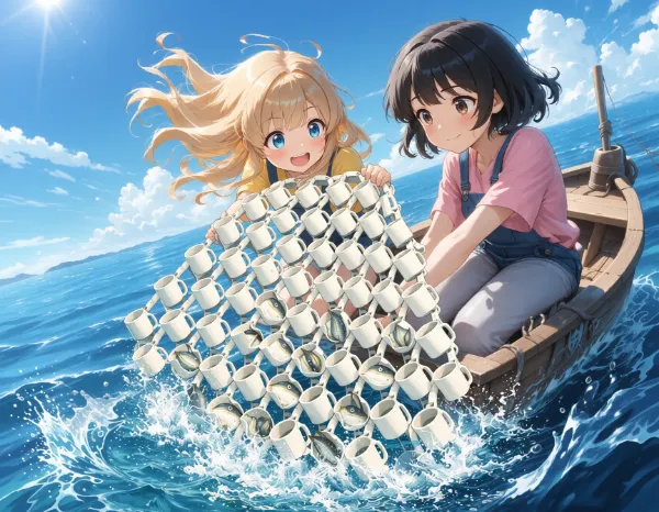 黒髪＆ブロンド・マグネット漁