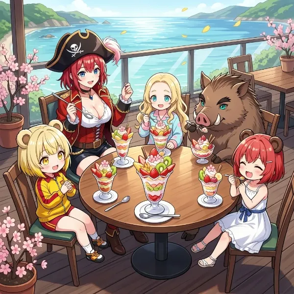 🧸「パフェパーティー」の巻き🍨😋🌸🏝