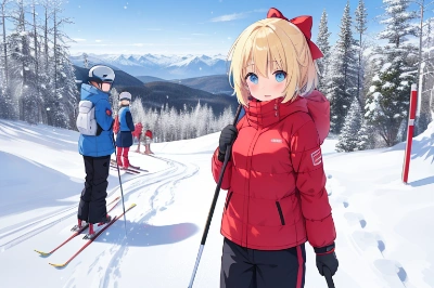 雪が少ないけどすべるかー