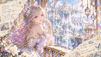 虹色の夢が舞う浮遊の城