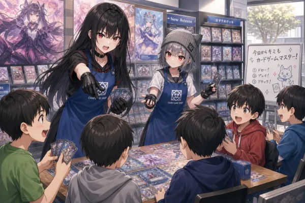 今日のアルバイト：カードゲームショプで人気カードゲームの初心者講座