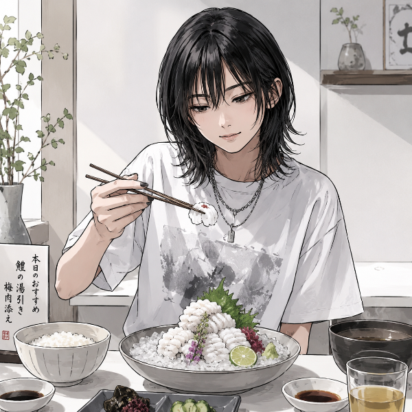 ハモの湯引きランチ（ウルフちゃん）