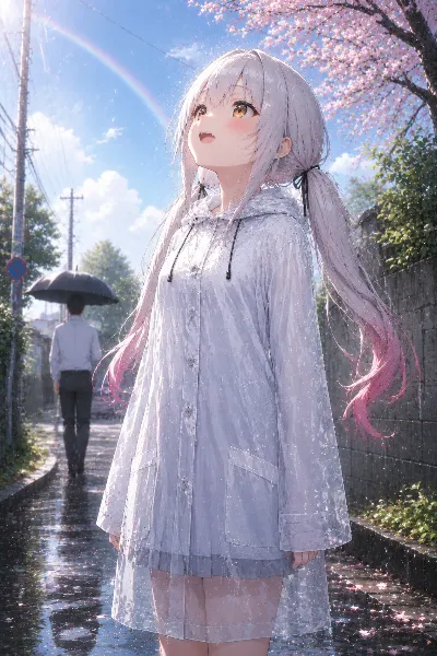 雨のあと、空を見上げて