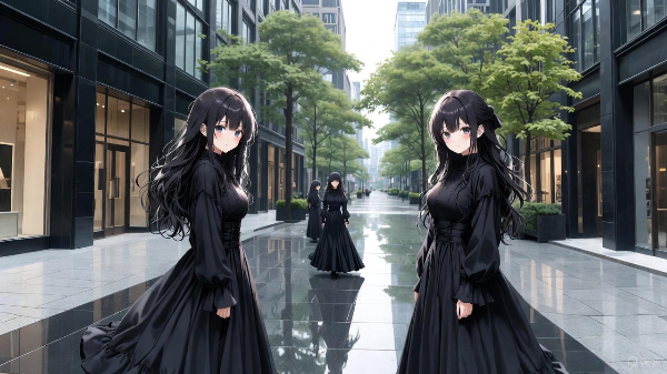 黒い影の鏡像都市