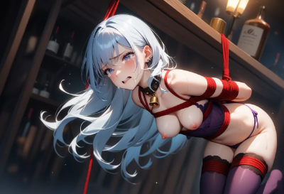 (プロンプト実験)吊り下げられた女の子