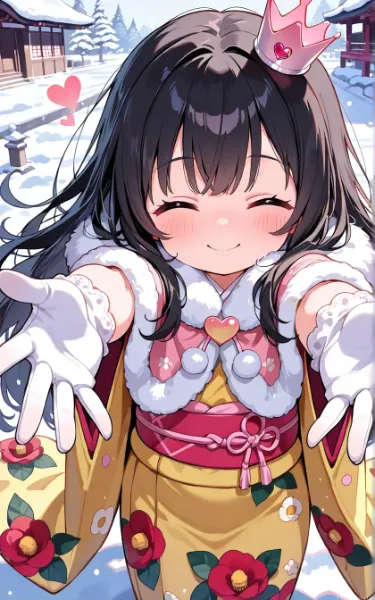 ミライちゃんと初詣