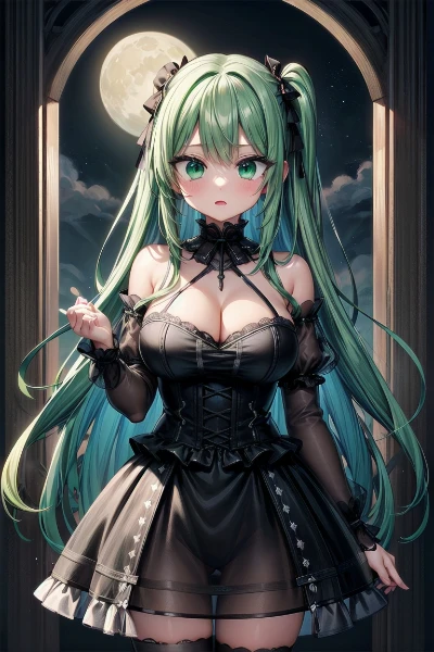 ポンコツ天魔『イシカ』のコスプレ遊戯　ゴスロリ？編　　〜『魔神娘とひとつ屋根の下』AIピクターズ出張版