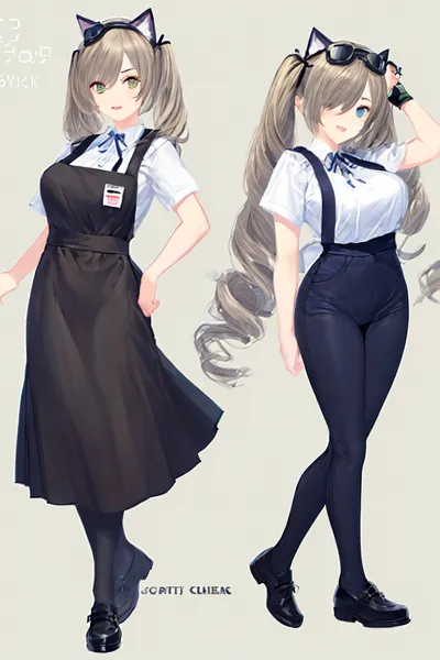 クールな猫耳カフェガール(自動でm大きめ)