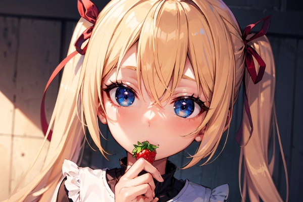 金髪ちゃんといちご