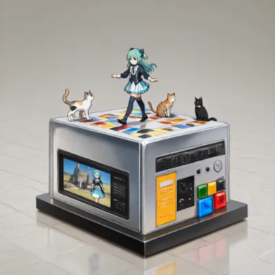 昔のテレビは奥行きがあって四角くかったそして猫が乗る