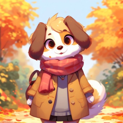 ワン君と秋のサムネイル