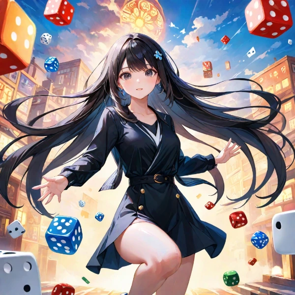 街に舞う運命のサイコロと少女の賭け