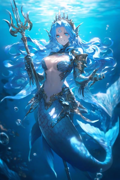 女体化サイボーグなポセイドン(ギリシャ神話)