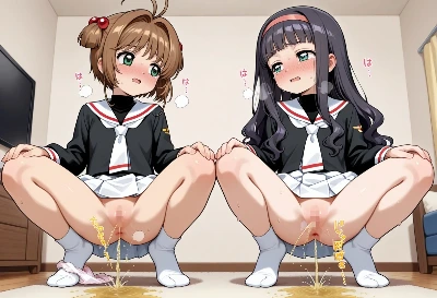 木之本桜＆大道寺知世　並んで排泄