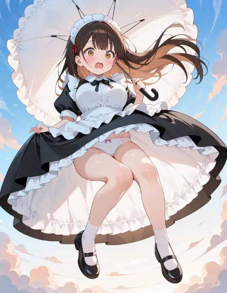 空からメイドさんが！