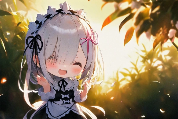 夕暮れとメイドちゃん①