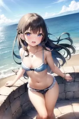 水着と下着を間違えて海に遊びに来ちゃった女の子たち
