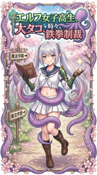 触手と舞うエルフ女子高生の冒険