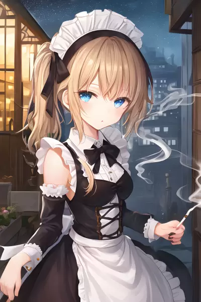 態度と目つきの悪いメイド