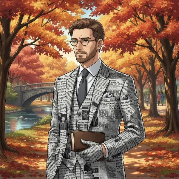 【モノクロ】知的怪人・新聞紳士！紙耐久も考え物！？