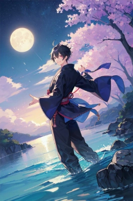 和服の青年