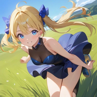 元気なツインテちゃん