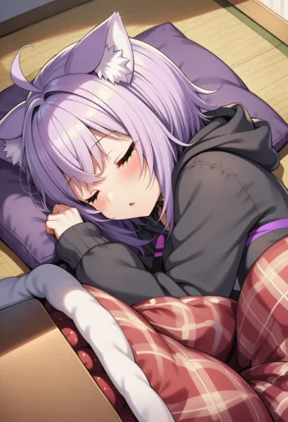 おこたでぬくぬく　猫又おかゆ