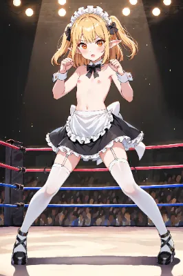 トップレス格闘エルフメイドさん