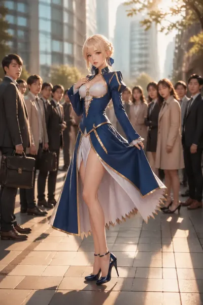 オフィス街に顕現したSaber/Altria Pendragon