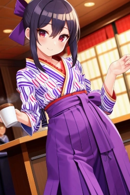 和風男の娘(矢絣袴)
