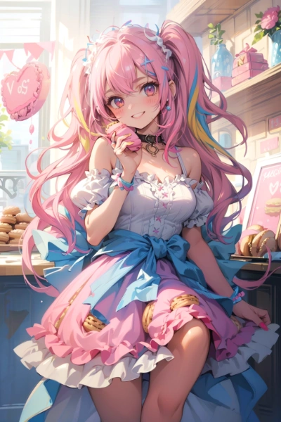 パステルカラーなうちの子とマカロン♥その3(3枚)