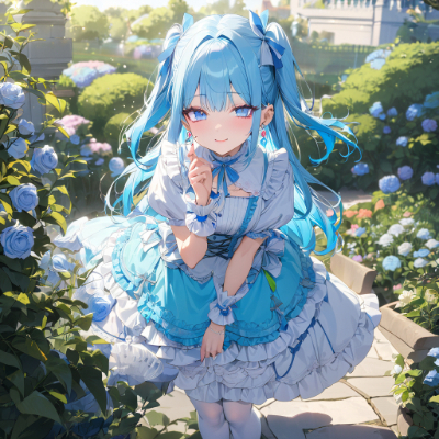 かわいい青髪さん