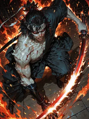 Dark Hero🔥炎獄に吼える、復讐の剣鬼