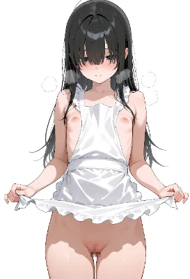 メカクレちゃんと裸エプロン
