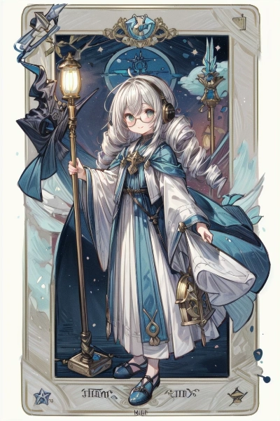 タロット風アート :   IX   隠者 (Hermit)