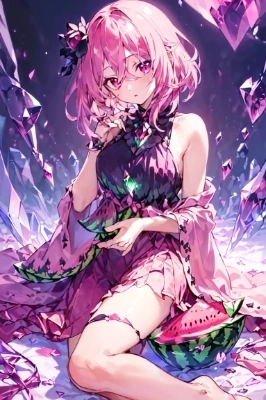 スイカと少女