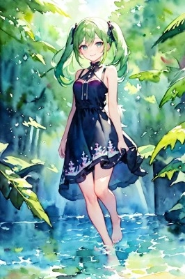 高原で初音ミク