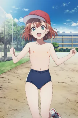 裸ブルマ+赤白帽