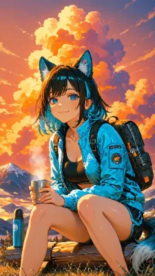 🐺 静かな祝い 〜登ったぞ……！〜🏔️