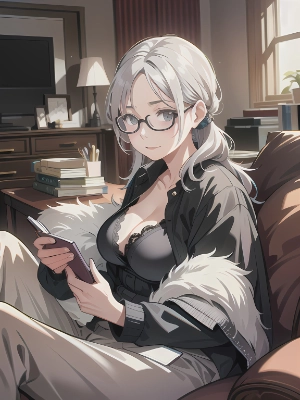 眼鏡の女性