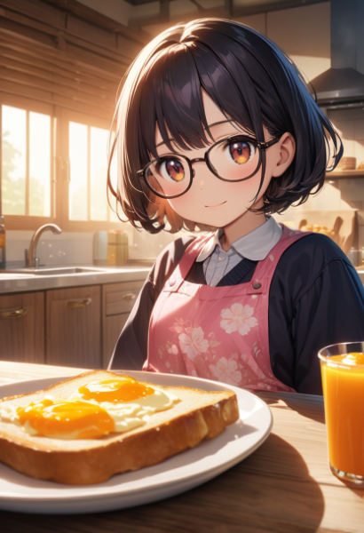 朝ごはん食べて