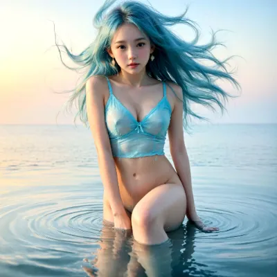 青の水浴び