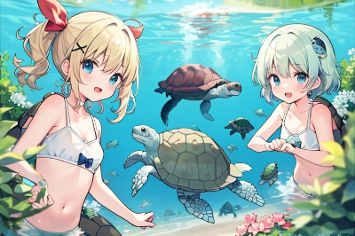 水の中であそぶよ